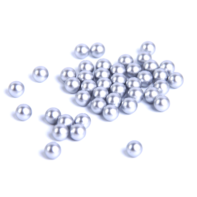 Matte silver No Hole 5-8mm Round Pearls Imitation Pearls Craft Art Diy Beads Nail Art Decoration