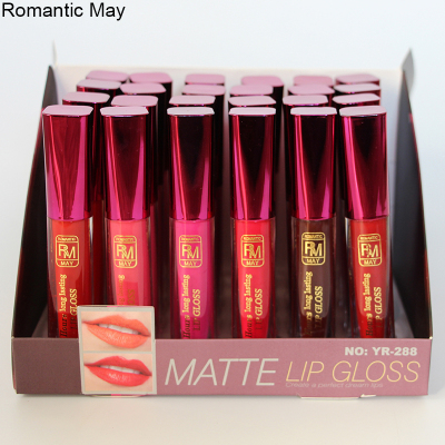 Romantic May Factory Direct Sales Rose Gold 12-Color Lip Gloss Lover Non-Stick Cup Lip Glaze Liquid Lipstick Makeup
