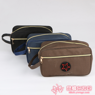 Five-pointed star dark makeup bag handbag portable toiletries bag.