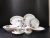 Daily ceramic high-temperature porcelain with a round plate of 47 round cups and dishes.