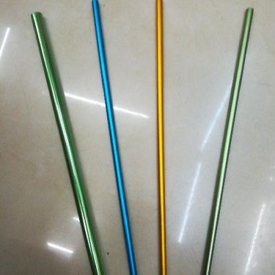 Stainless steel straw aluminum pipe straw, color, many specifications, environmental protection products.