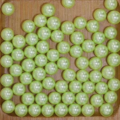 Light green No Hole 1.5-10mm Round Pearls Imitation Pearls Craft Art Diy Beads Nail Art Decoration