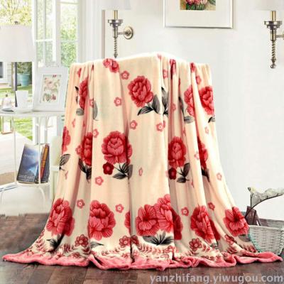 Coral wool blanket summer air conditioning blanket siesta thin blanket is sold outside the blanket gifts
