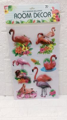 Flamingo unicorn bedroom lobby hotel decorative 3D wall stickers.