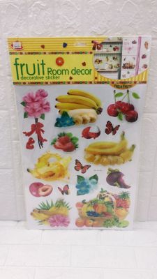 Watermelon apple fruit room kitchen dining room wall decoration 7D  wall stickers.