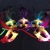 Factory direct sale double color spray paint chicken tail little beauty ball festival performance mask.