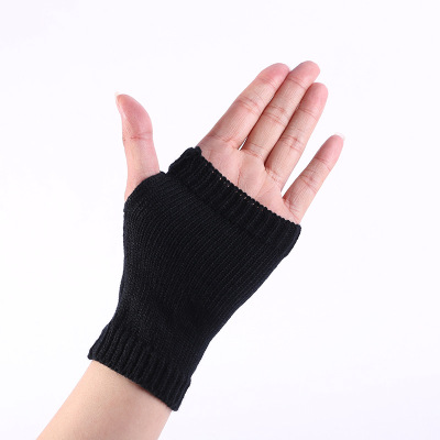 The new black half finger gloves, The men and women of The short gloves manufacturers wholesale.
