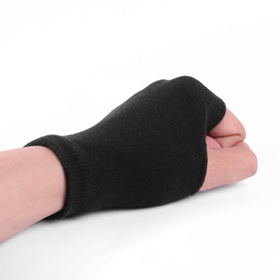 New black gloves for men and women half finger knitting gloves manufacturers direct wholesale.