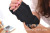  autumn women's Korean edition half finger wool button glove manufacturers direct sale.