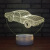 7-color 3D small night lamp creative touch control USB car led lamp new unique explosion crack decoration battery lamp