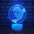 Foreign trade new personality globe small night light home office USB power supply 7 color 3D lamp 020.