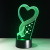 New 3D lamp remote-controlled touch 7 color heart-shaped valentine's day gifts creative gift LED small night light