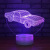 7-color 3D small night lamp creative touch control USB car led lamp new unique explosion crack decoration battery lamp