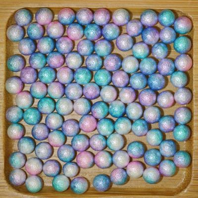 Blue Rainbow No Hole 3-6mm Round Pearls Imitation Pearls Craft Art Diy Beads Nail Art Decoration