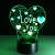 New I LOVE YOU seven color 3D lamp touch acrylic visual lamp LED colorful light night light