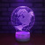 Foreign trade new personality globe small night light home office USB power supply 7 color 3D lamp 020.