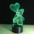 Factory direct selling 3D lamp touch 3D LED balloon bear cartoon creative lamp bedroom night light