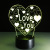 New I LOVE YOU seven color 3D lamp touch acrylic visual lamp LED colorful light night light