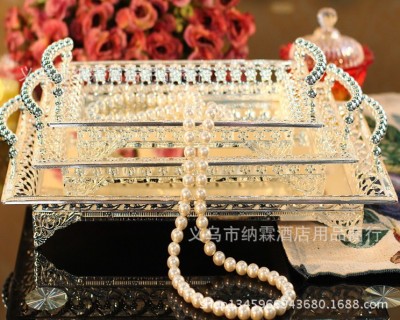 High grade European pallet fruit tray hotel household goods KTV fruit tray gift silver alloy large and small.