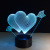 An arrow pierced heart 3d light led light night lamp USB desk lamp valentine's day creative gift furniture