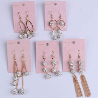 Japan and South Korea set diamonds in the flow of the super - fairy, cute trend Korean women earrings earrings earrings.