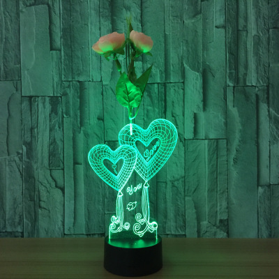 New exotic smart home USB power supply 3D colorful night light valentine's day gift Party atmosphere lamp