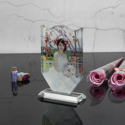 Use of Thermal transfer of crystal crafts personalized DIY small box artificial k9 glass crystal picture frame crystal blank consumables