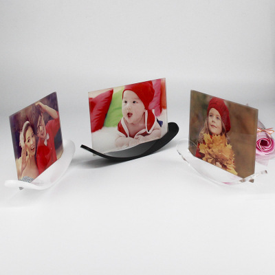 The White embryo diy geometry personalized custom picture frame swing table consumables high heat transfer artificial k9 crystal glass picture frame