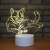 Foreign trade new kitten 3D 7 color lamp touch visual light LED lamp creative animal small night light
