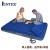 Flocked double inflatable bed with manual pump double pillow