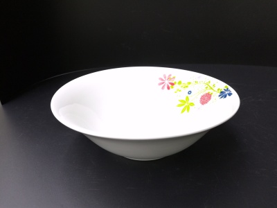 Ceramic high - temperature porcelain pu 9 inch round bowl.