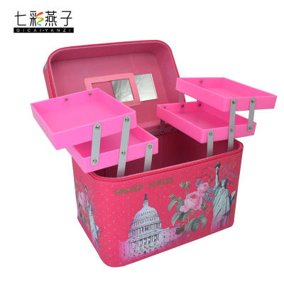New One-Open Four Cosmetic Case Women's Large Capacity Storage Box Waterproof Durable Factory Direct Sales