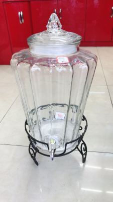 Glass jar transparent juice can wine bottle high white material seal bubble bottle leading glass can.