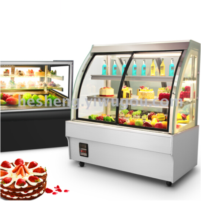 Push and pull horizontal cake cabinet before 2019; cooked food cabinet; arc cake cabinet; 