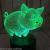 3D light night light 3D 7 color light USB charging band touch creative lamp.