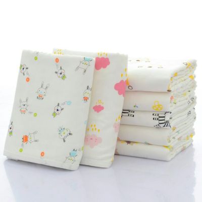 The imports bamboo fiber baby is covered by 100 x 100 by one side wool circle cartoon baby