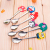 Stainless Steel Cute Cartoon Children's Tableware Student Portable Spoon Cartoon Silicone Handle round Spoon