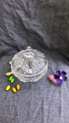 Plum flower confectionery cup crystal glass dessert box dried fruit canister dessert fruit bucket storage tank.