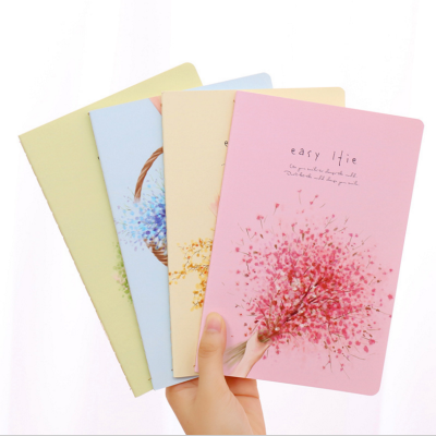A5 line soft copy of Korean version of small and fresh notebook students notepad book wholesale customization.