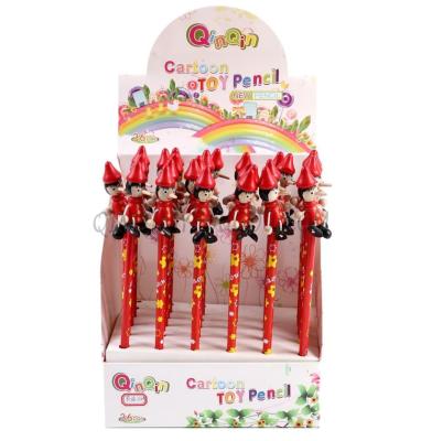 gift pen Wooden cartoon pencil joker style pencil puppetry pencil 