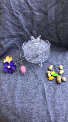 Crystal glass confectionery canister butterfly with lid storage tank, fruit bowl, jar, jar, jar, jar.