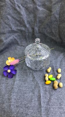 European-style glass candy jar with transparent cover, fruit bowl, bowl, jar, jar, jar, jar.