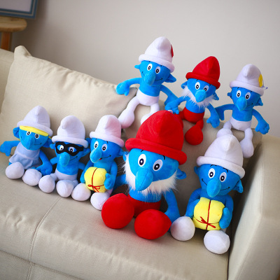 The factory sells the new Smurfs of the new Smurfs dolls of blue daddy blue daddy blue sister silly doll children dolls.