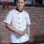 White thin air permeable summer short sleeves men and women chef uniform Chinese kitchen western food wine shop owner.