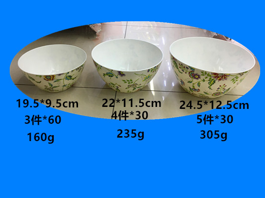 密胺沙拉碗密美耐皿现货库存密胺餐具密胺碗款式多可按吨卖