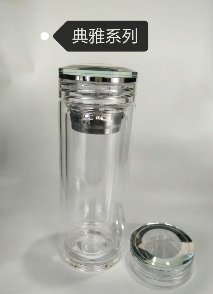 Henggrun hgrd-0626 elegant large straight cup 330ml tall glass.