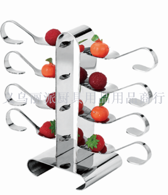 Stainless steel inserts a western-style small food frame stainless steel buffet to put more rack of pastry.