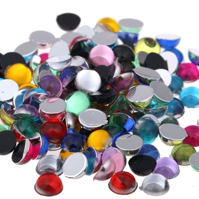 Half Round Beads Art Nails Flatback Acrylic Rhinestones DIY Craft Backpack Garment Accessories