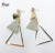 New metal iron plate electroplated triangle sticker earrings earrings.