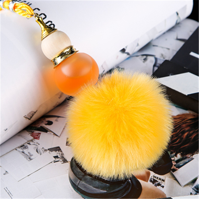 汽车挂件香水挂饰品摆件车内后视镜毛球玉葫芦吊坠汽车内饰